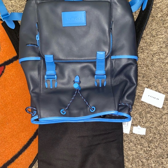 Navy blue and grey coach track bag - Picture 2 of 4